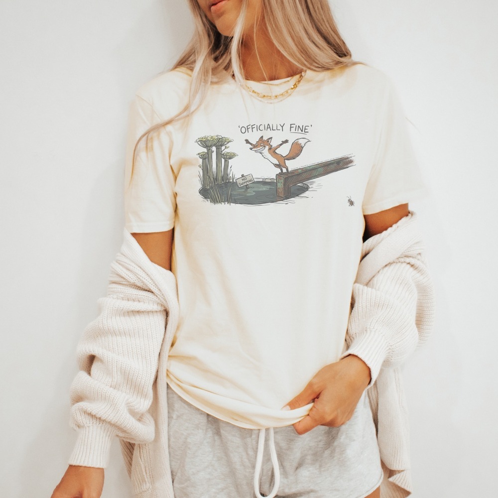 Officially Fine Punk Rock Environmental Satire Tee